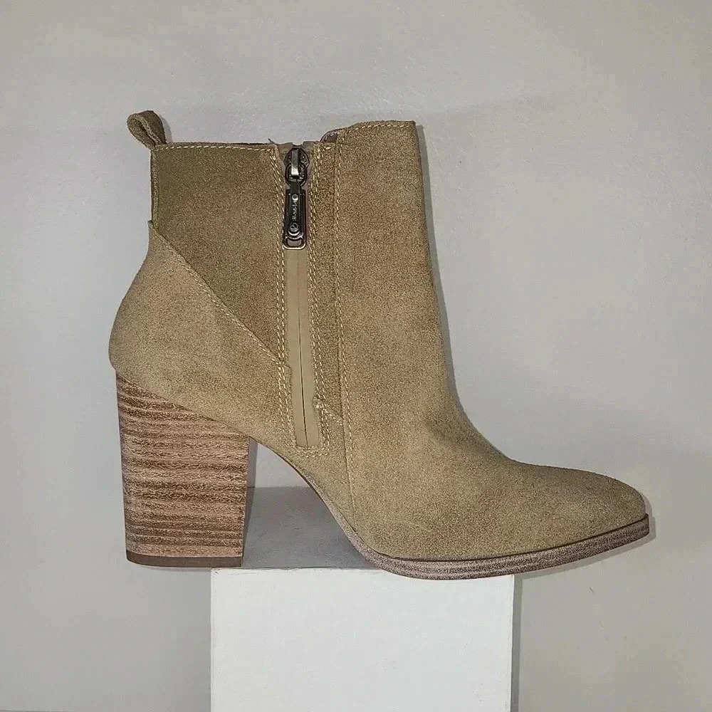 Blondo Reese waterproof size 8.5 ankle boot in taupe suede nwob - Picture 2 of 9